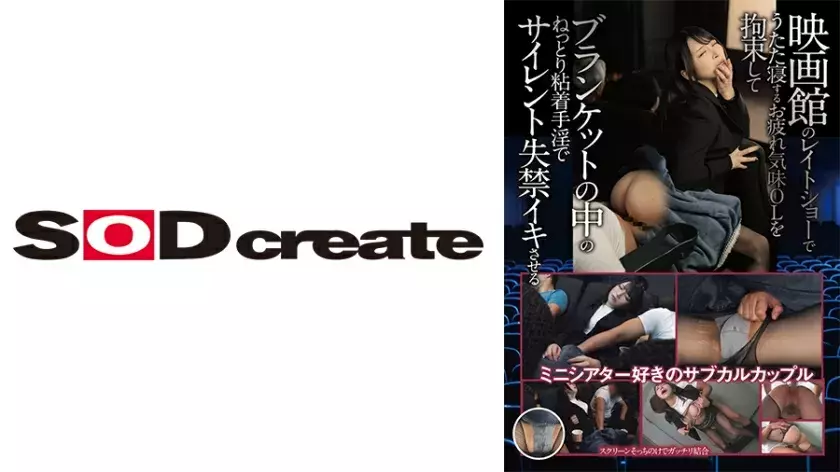 SDAM-8303 We restrain a [subculture couple who love mini theaters] who are napping during a late show at the movie theater and make them silently inco
