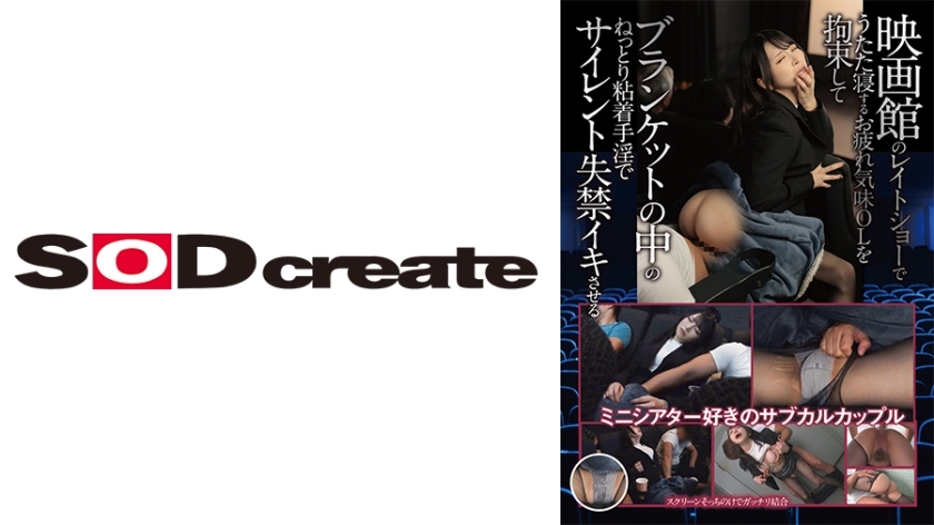 SDAM-8303 We restrain a [subculture couple who love mini theaters] who are napping during a late show at the movie theater and make them silently inco